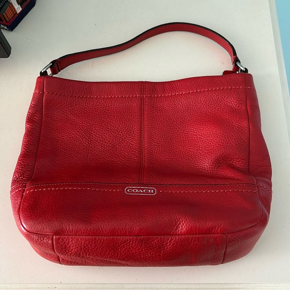 Coach Red Leather Bag